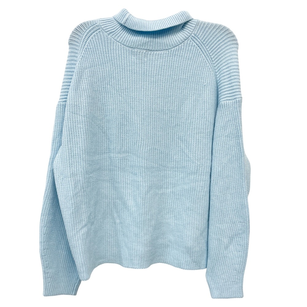 A New Day Women's Light Blue Ribbed Turtleneck Oversized Sweater Size L